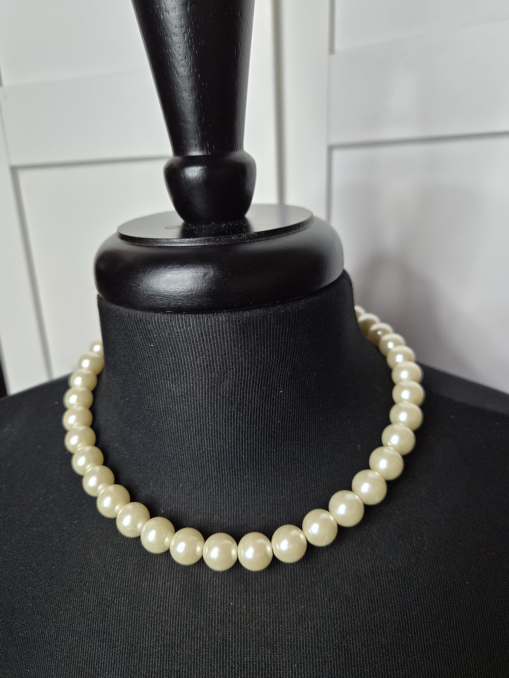 Cream Faux-Pearl Strand Necklace